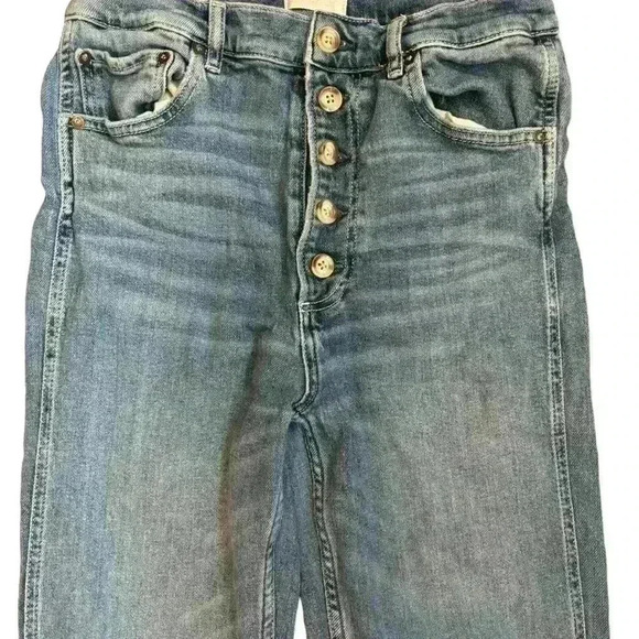 Boyish Women’s Button Fly Straight Leg Denim Jeans Light  Wash Blue Size 29 - Picture 5 of 6